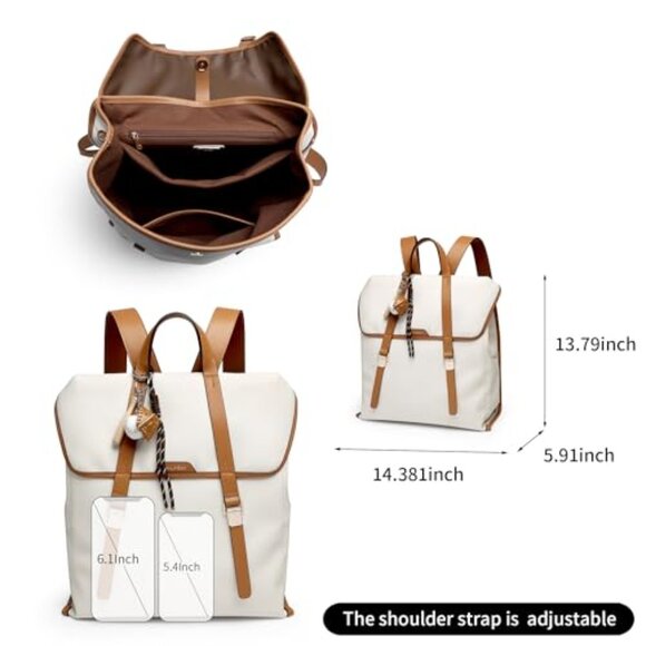 Vintage PU Leather Backpack Convertible Anti-Theft Travel School Business Unisex